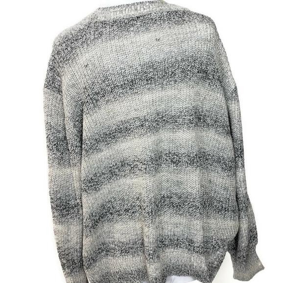 Host Pick 🏆 A.N.A. Black and White Stripe Crew Neck Plus Size Sweater 1X - Picture 5 of 7